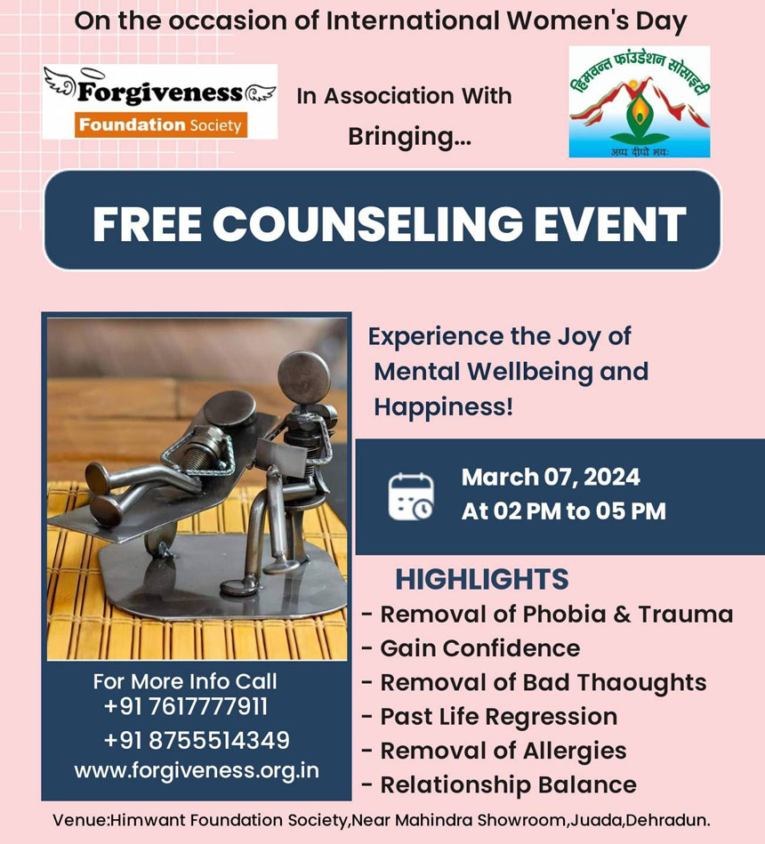 Free Counseling Events on International Womens Day