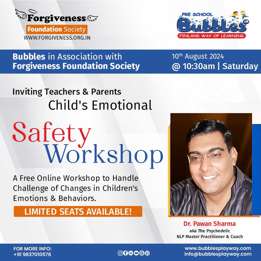 Inviting Teacher and Parents child emotional safety workshop