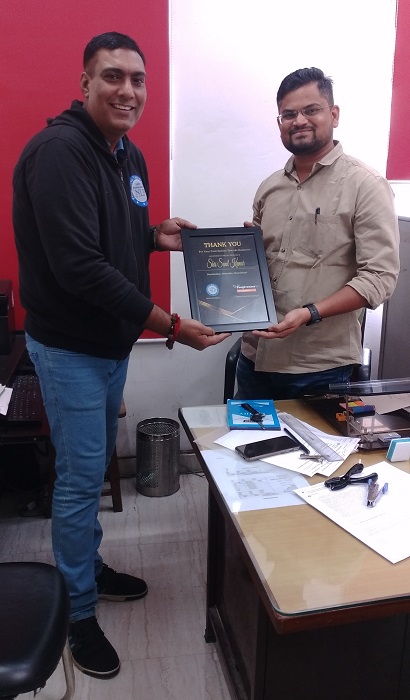 Forgiveness Foundation Society honoured Shri Sunil Kumar of Doordarshan for his contribution towards humanity