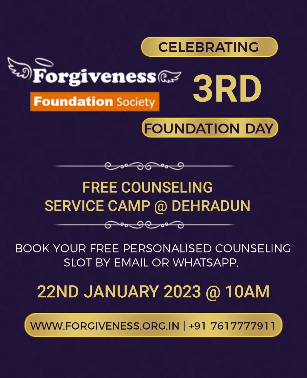 Free Mental Health Camp of Forgiveness Foundation Society