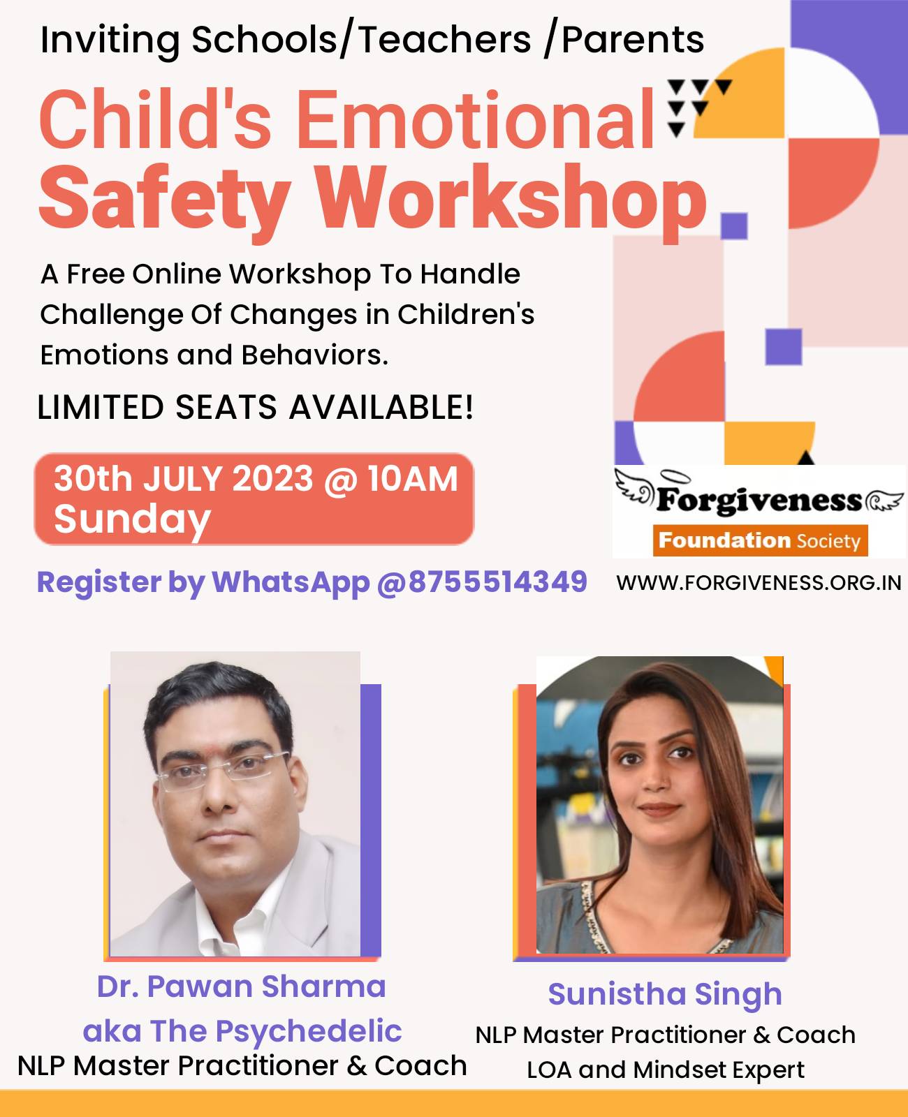 Child's Emotional Safety Online Workshop
