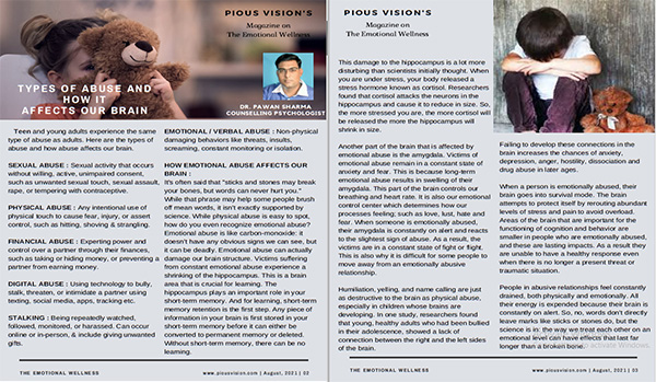 Article in Pious Vision Magazine