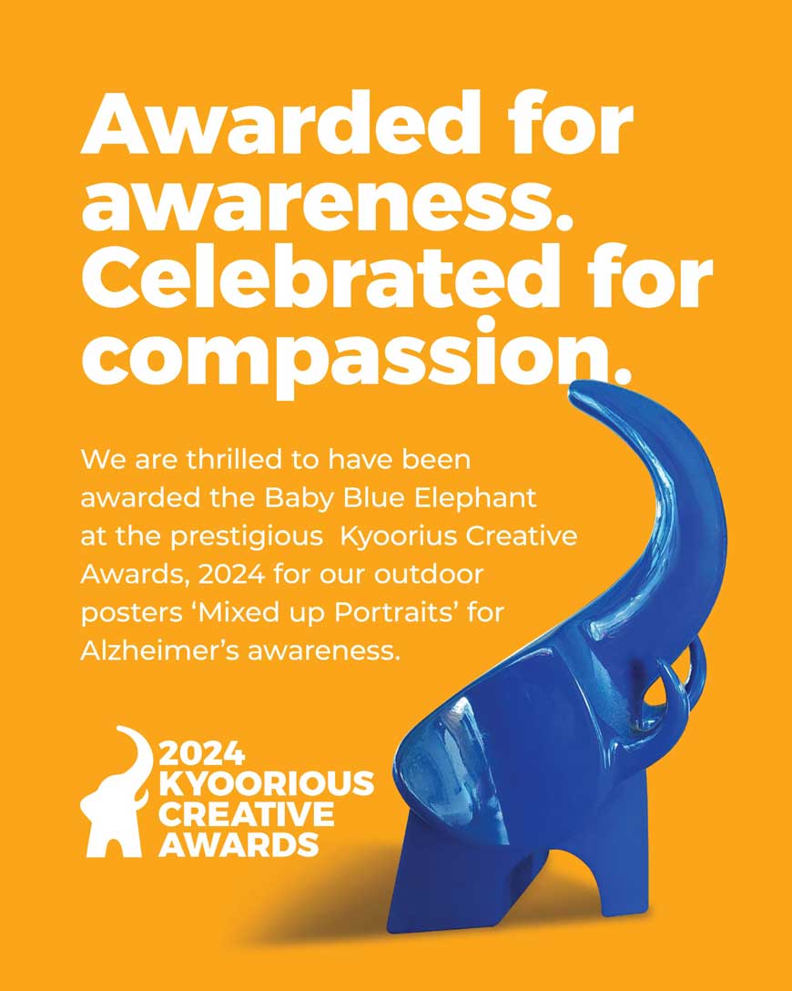 Awarded the baby blue elephant at the prestigious kyoorious creative award 2024